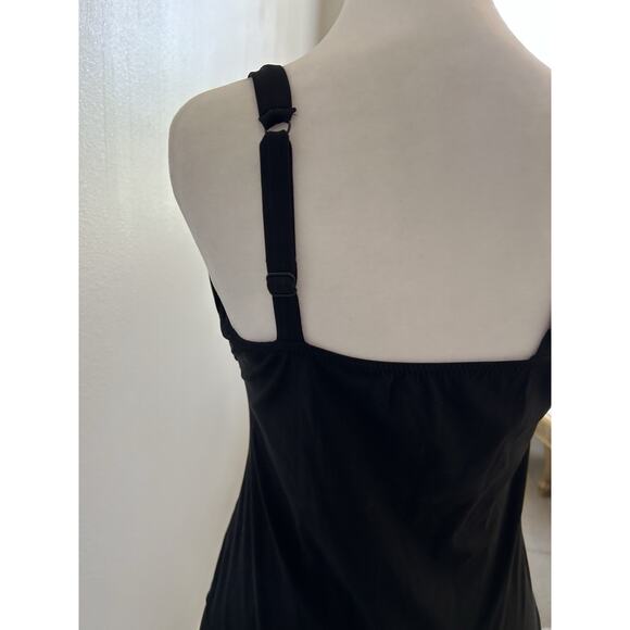 Profile by Gottex Women's 38D Full Support Swim Tankini Top Black Ruffle Floral - Picture 10 of 16